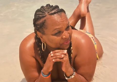 Gail on beach